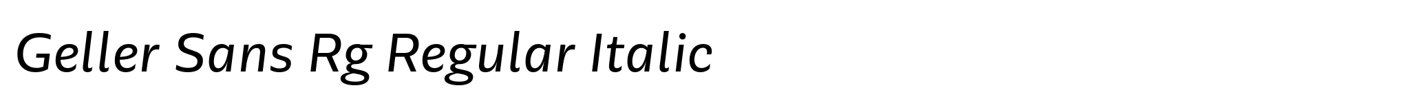 Geller Sans Rg Regular Italic image